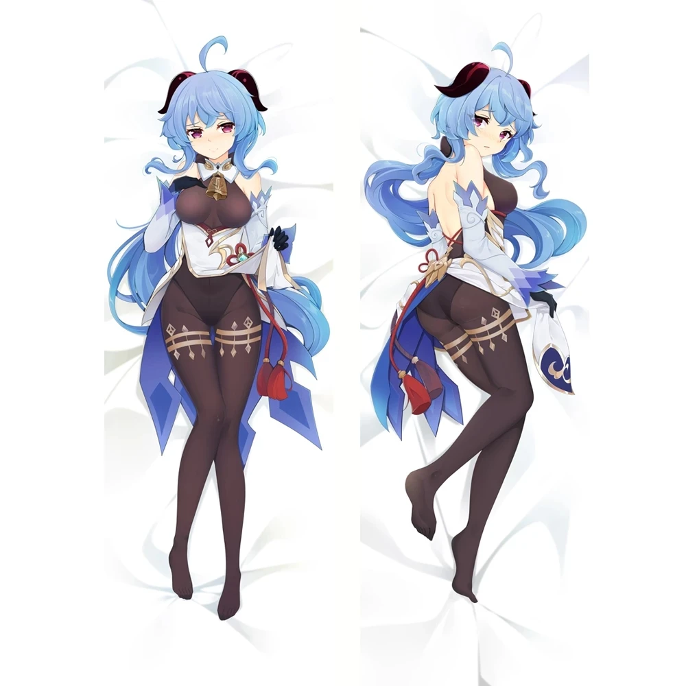 

Genshin Impact Ganyu Game Cosplay Costumes Dakimakura Hugging Body Pillow Case Double Sided Printed Pillow Cover Home Bedding