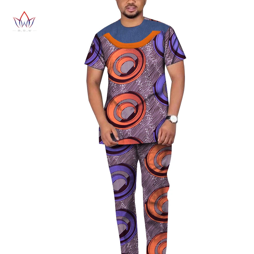 

Одежда в африканском стиле, классические рубашки и брюки, мужские наряды с Африканским принтом, мужские костюмы для жениха из 2 предметов, ко...