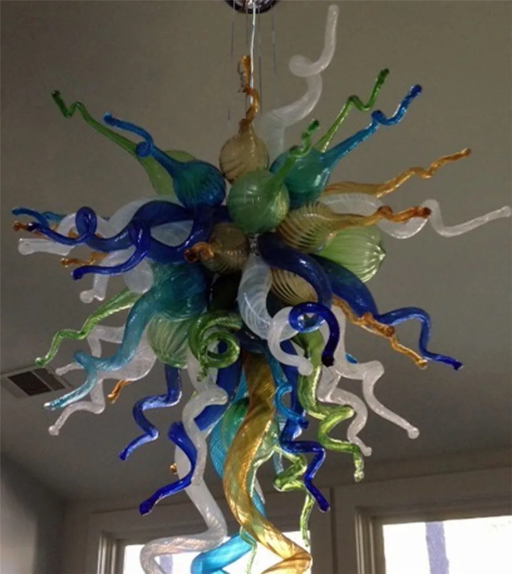 

Atistic Lobby Pendant Lamps Dale Chihuly Style Hand Blown Glass Chandelier Lightings