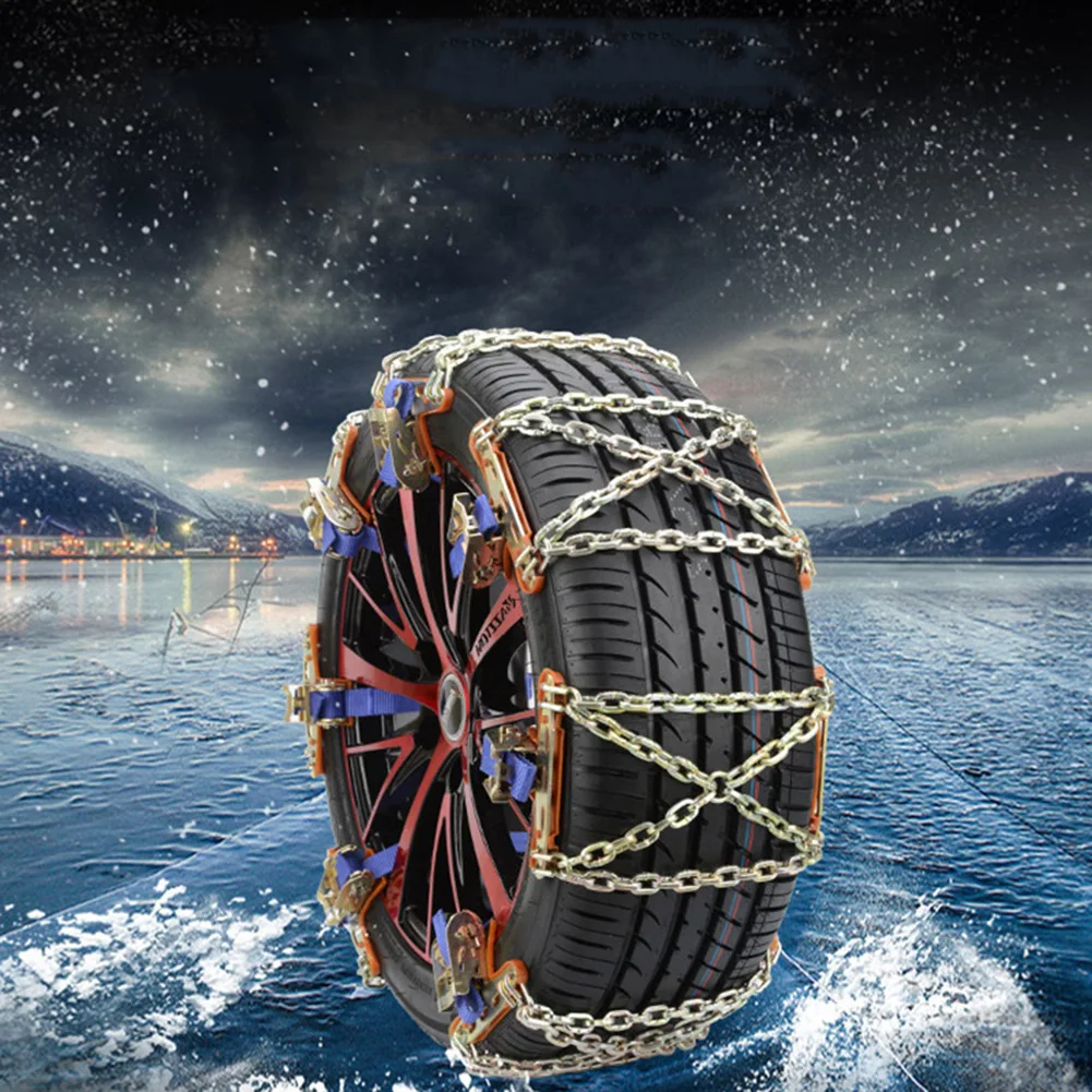 Противоскользящие x-типа стальные автомобильные цепи противоскользящие на шины грязевые Цепи автомобильный ремень безопасности колеса клип-на цепи для автомобиля грузовик внедорожник Универсальный