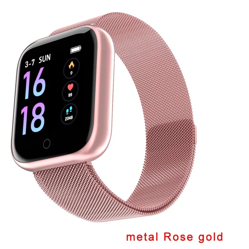 pink metal Greentiger T80, умные часы, мужские, пульсометр, кровяное давление, кислородный умный Браслет, водонепроницаемый фитнес-трекер VS B57 F8 - Цвет: pink metal
