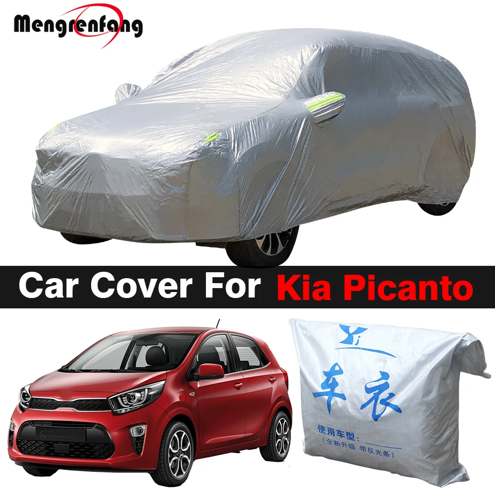 Cubierta del coche al aire libre anti-UV sol sombra nieve lluvia resistente al polvo de cubierta para Kia Picanto Morning Eko Taxi Naza Suria