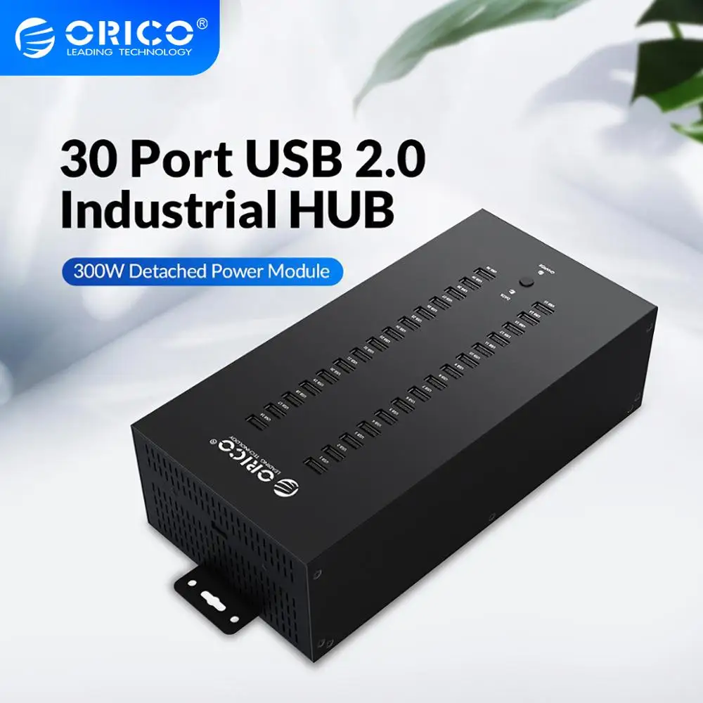 

ORICO 30 Ports Industrial USB 2.0 Hub With 300W Power Supply Multi USB Port Data Test Expander Printer Server Splitter for HDD
