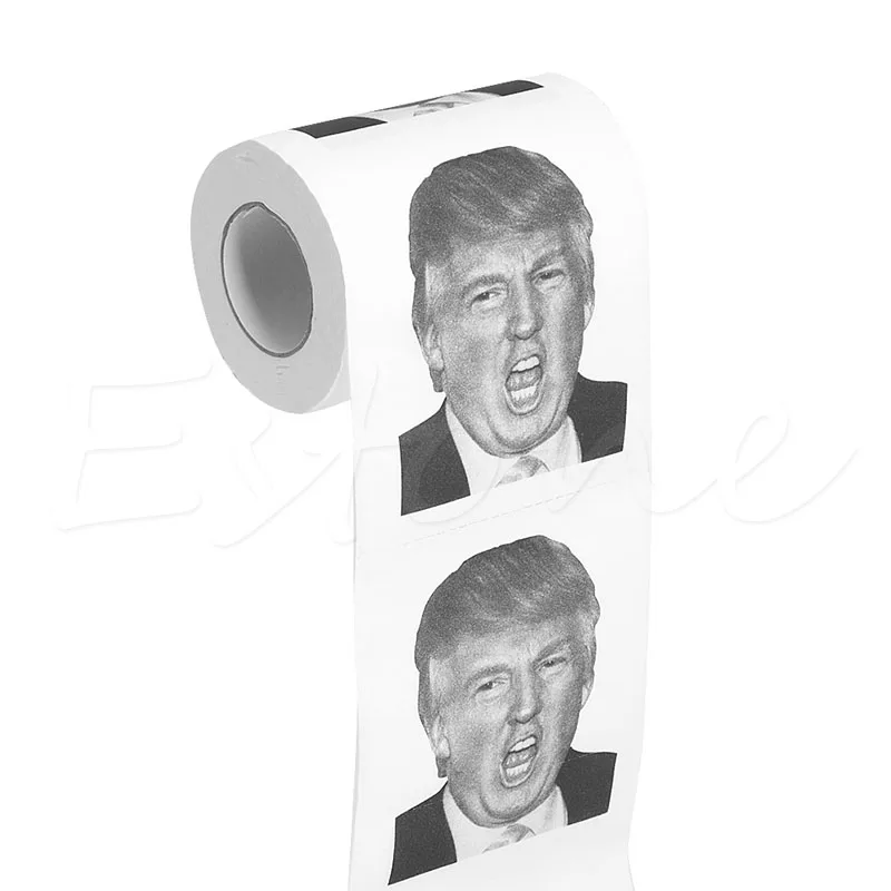 Горячая Дональд Трамп улыбка 3ply 150 листов туалетной бумаги рулон Новинка