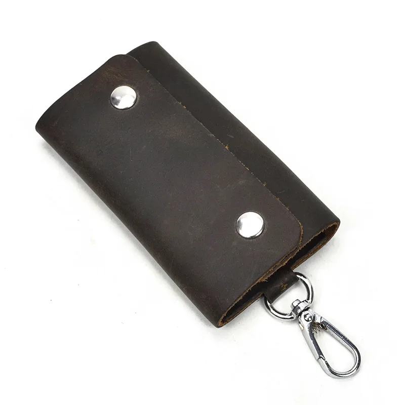 Новинка корова натуральная кожа CarKey кошельки для мужчин держатель ключница ключи женщин брелок чехлы на молнии сумка для ключей - Цвет: Шампанское