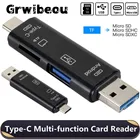 Высокоскоростной Универсальный OTG TF кардридер Grwibeou Type C, MicroUSB и USB 3 в 1 для телефонов Android, компьютерные удлинители
