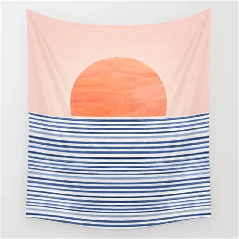 Дропшиппинг солнце гобелен с Луной настенная подвесная ткань для спальни 180 × 230