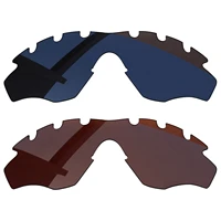 bsymbo 2 pairs pitch black sandy brown polarized replacement lenses for oakley m2 frame vented oo9212 frame