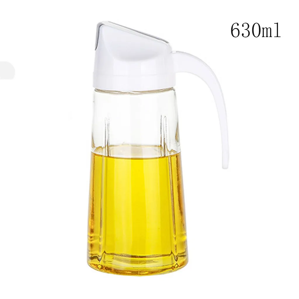 630ml 300 мл/600 мл/630 мл усиленная стеклянная бутылка для оливкового масла контейнер для уксуса кухонная бутылка для соевого соуса модная стеклянная бутылка для хранения - Цвет: 630ml