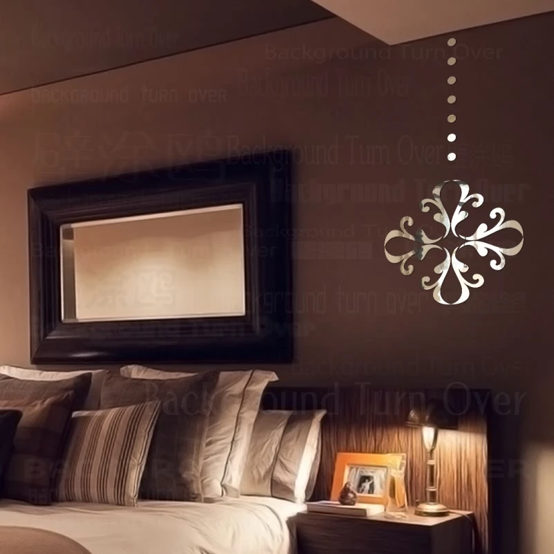 Зеркальные наклейки для украшения комнаты наклейка на стену зеркальный декор