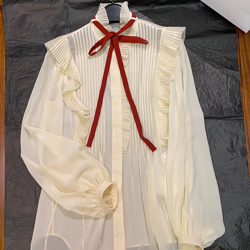 

Women Blouses Office Lady Cotton Oversize Tops White Blue Long Sleeve 2021 Spring Korean Fashion Shirts