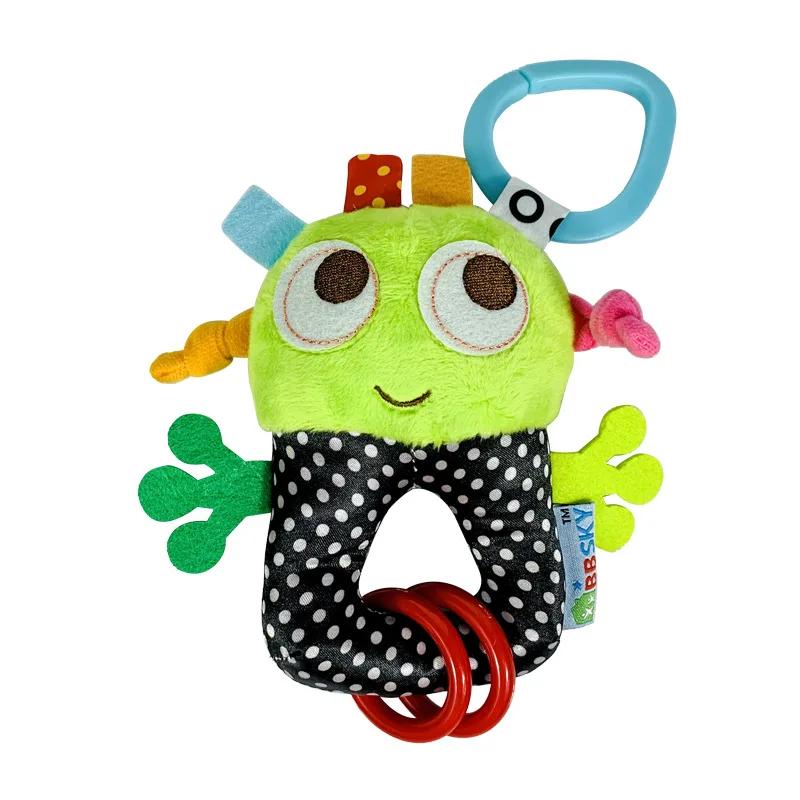 

Toddler Toys Newborn Cute Cartoon Robot Toys Infant Hand Grasping Rattles Doll Child Bed Hanging Appease Plush Educational Toy