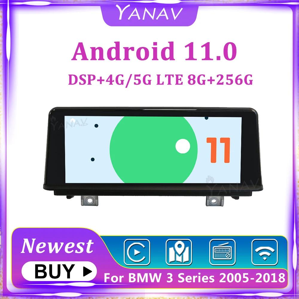 

Android 11 Car Radio For BMW 3 Series E90 E91 E92 E93 F30 F31 F34 F35 G20 2005-2018 Auto GPS Navigation Video Stereo Receiver