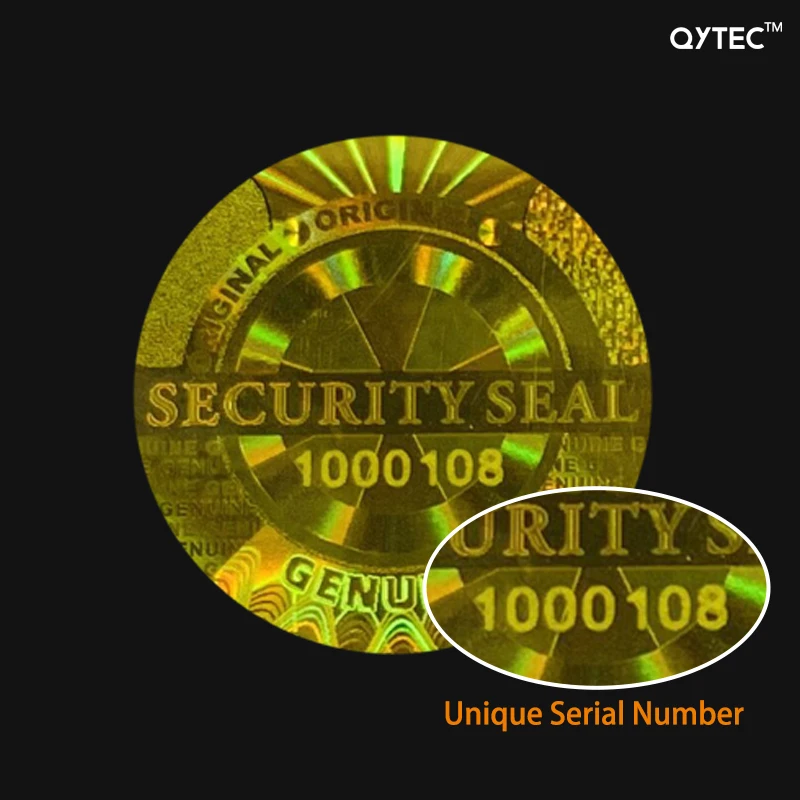 

Голографические наклейки QYTEC с серийным номером