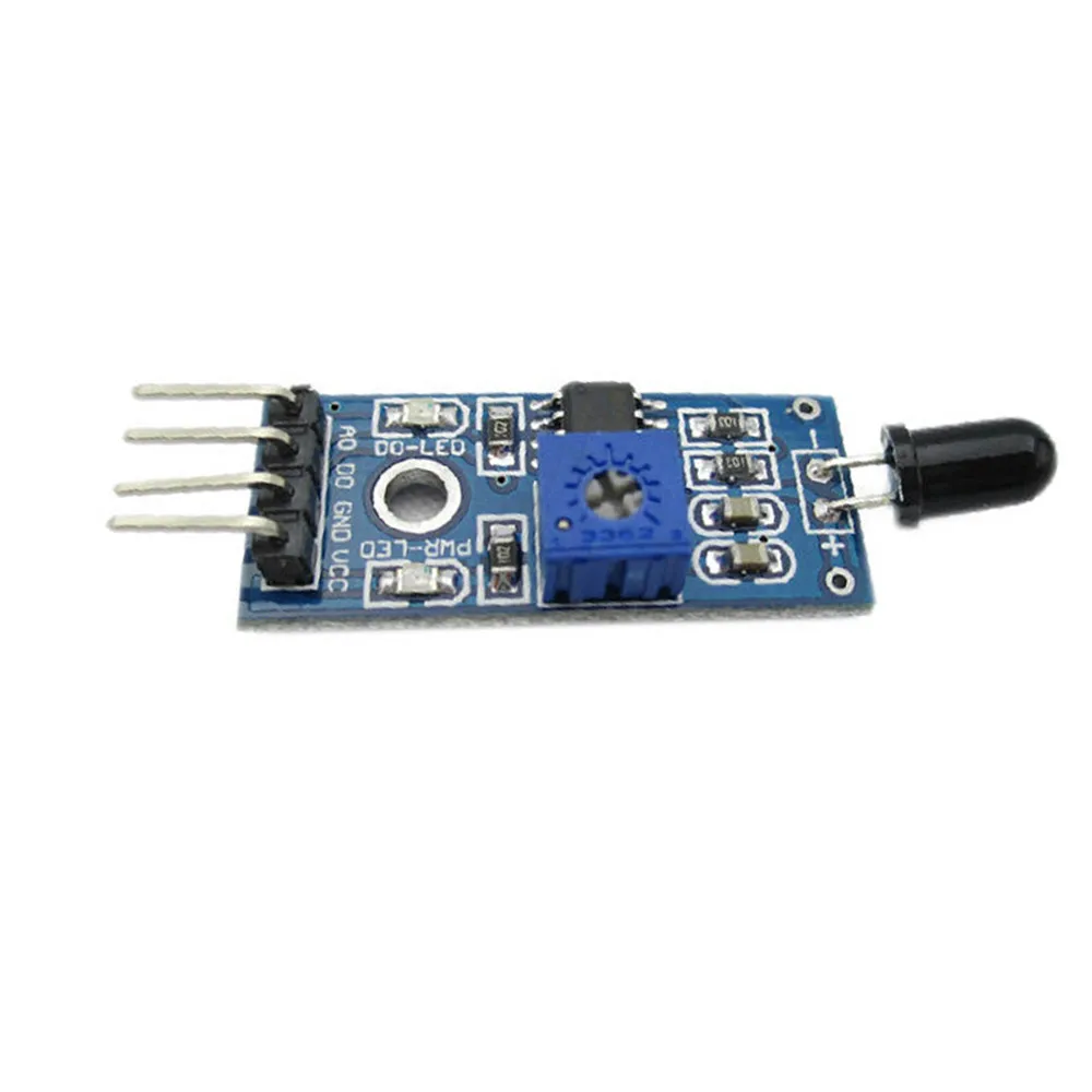 LM393 4 Pin ИК модуль датчика обнаружения пламени детектор огня инфракрасный