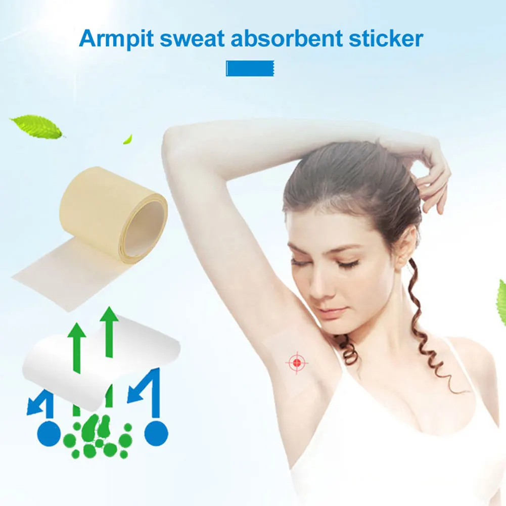 

1 Roll Disposable Armpit Prevent Sweat Pads Transparent Underarm Dry Dry Antiperspirant Sticker Keep Dry Sticker