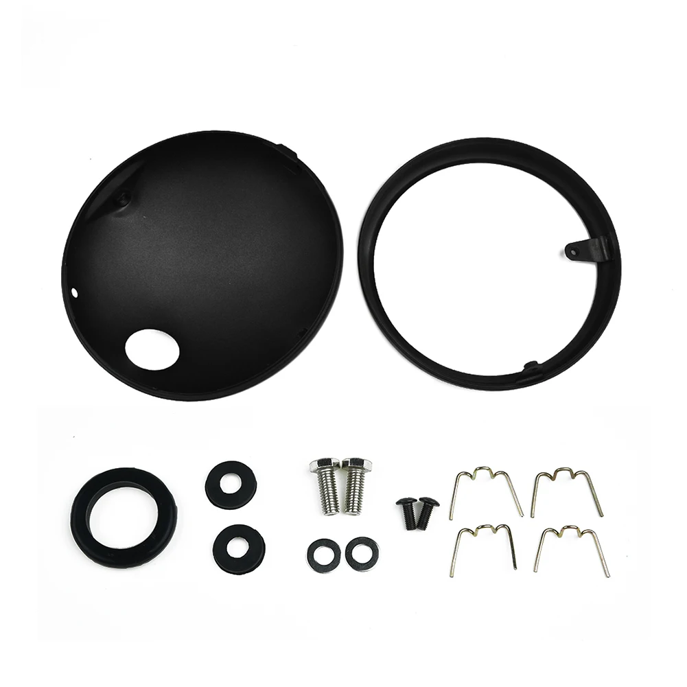 7 дюймовый стальной матовый черный светодиодный чехол для маяка мотоцикла фары