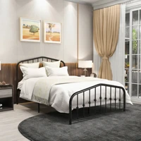 full size bed frame metal platform mattress foundation with headboard footboard vintage style easy assemble bedroom furniture