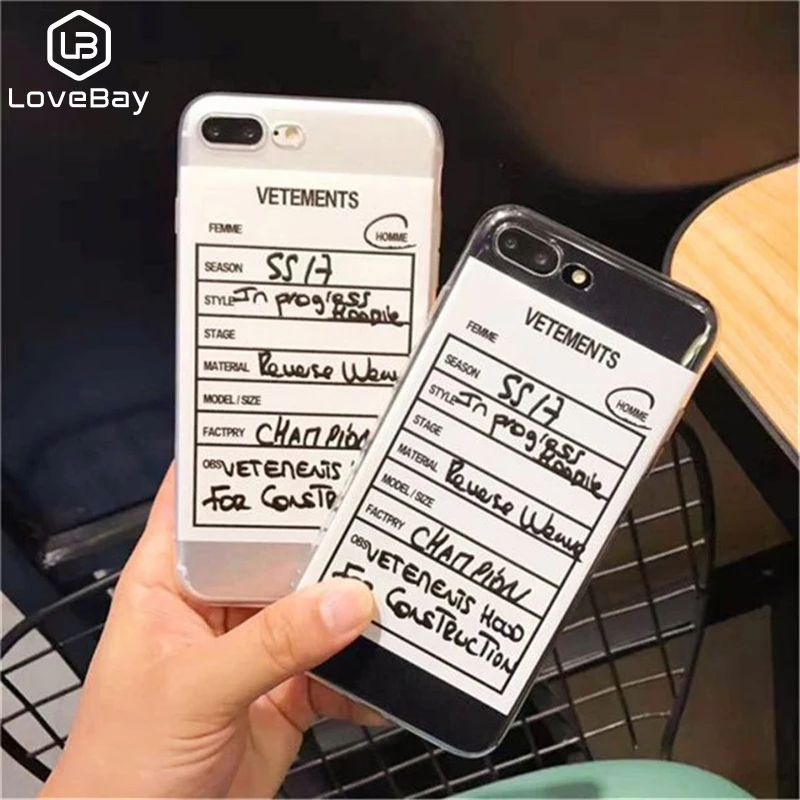 Lovebay Прозрачный чехол для телефона с забавными буквами iPhone 11 Pro X XR XS Max 5 5S SE 6 6s 7 8 Plus