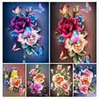 Алмазная 5D картина сделай сам с цветами, Набор для вышивки крестиком, полная вышивка, мозаика в виде Розы, картина Стразы, домашний декор, подарок