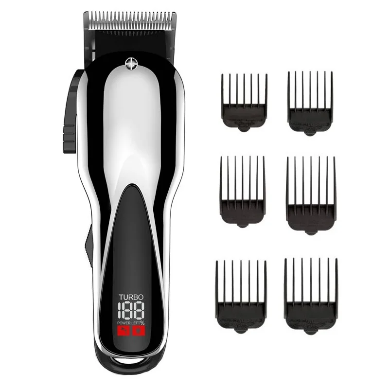 Профессиональная машинка для стрижки волос Turbo электрический триммер мужчин ЖК
