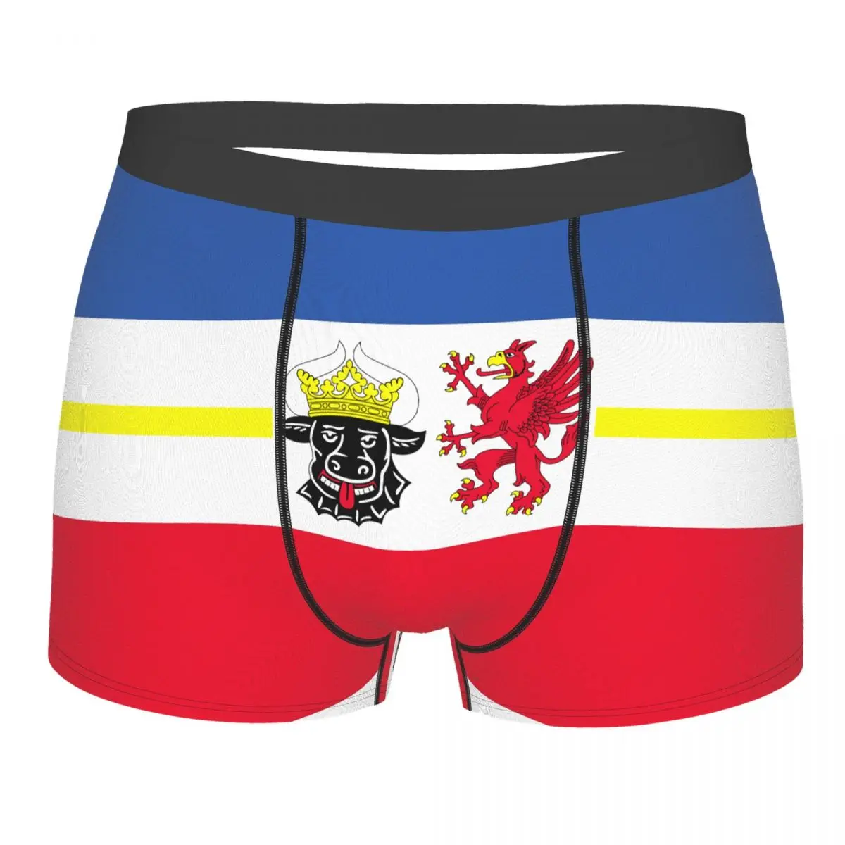 Flag Of Mecklenburg-Western Pomerania (state) Men's Boxer Briefs German states Humor Men's boxer leggings