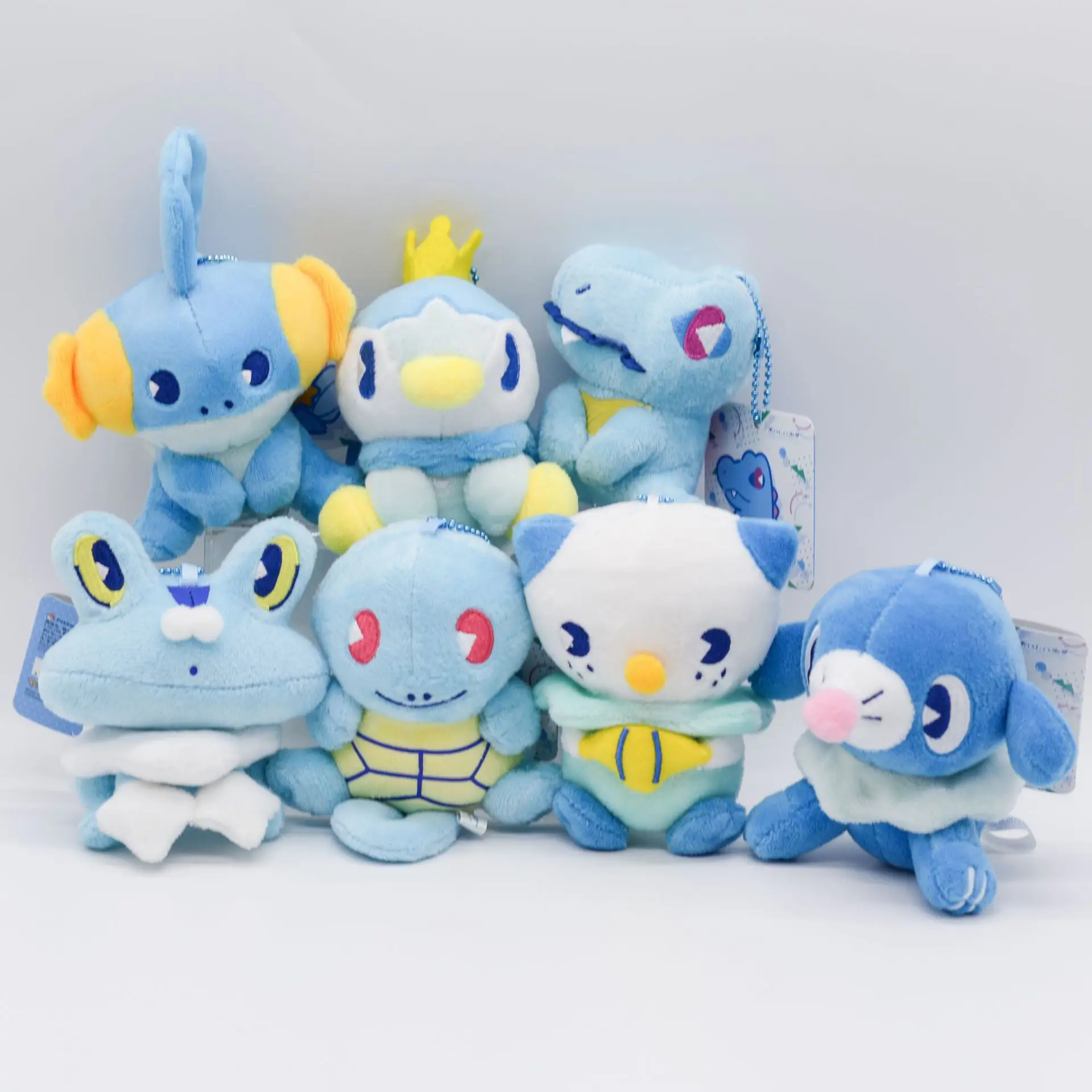 Новый кулон милый 10 см Плюшевые Poliwrath Mudkip Totodile Пингвин panda Мягкие милые зимние
