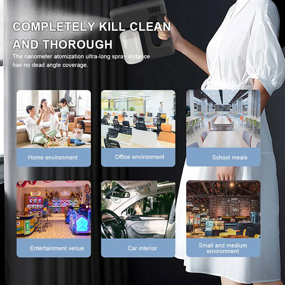 

NEW 2021 Nano Steam Gun Handheld Large Capacity USB Rechargeable Spray Nano Atomizer for Home, Office, School or Garden