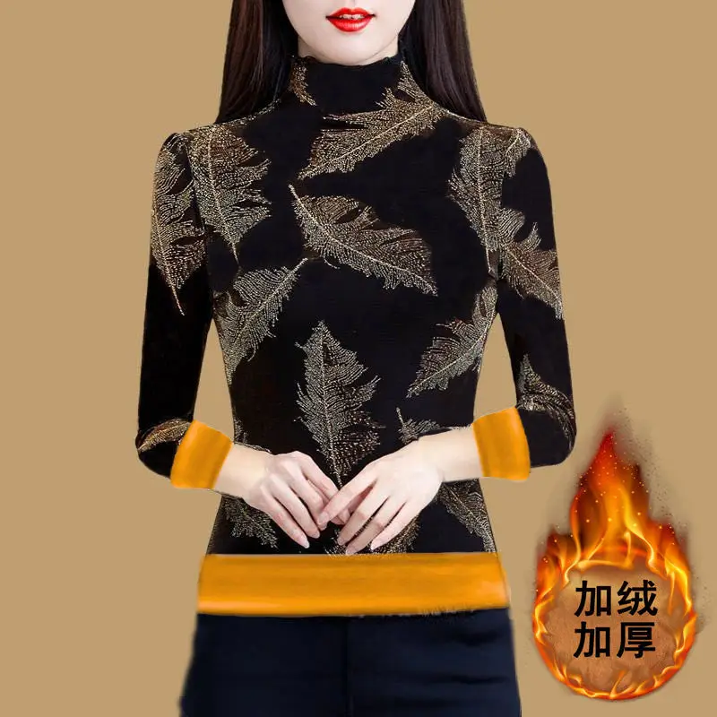 Женские футболки зимняя женская одежда водолазка новая футболка с длинным