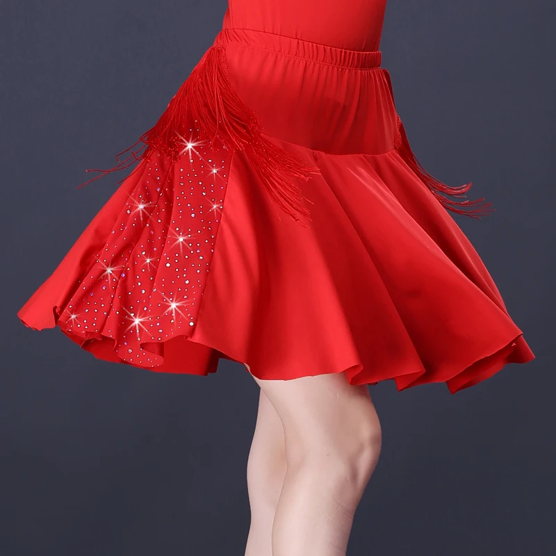 

Юбка женская, квадратная для танцев, юбка миди для взрослых, новинка танцевальная юбка представление, кисти из волокна, сплошной цвет