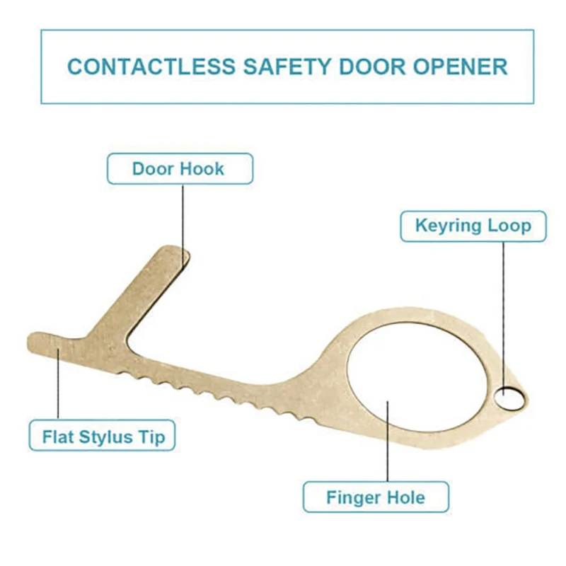 

Portable Non-Contact Door Opening Tool, Easy-To-Carry Elevator Non-Contact Button Tool-Zero-Touch Reusable Handle Tool
