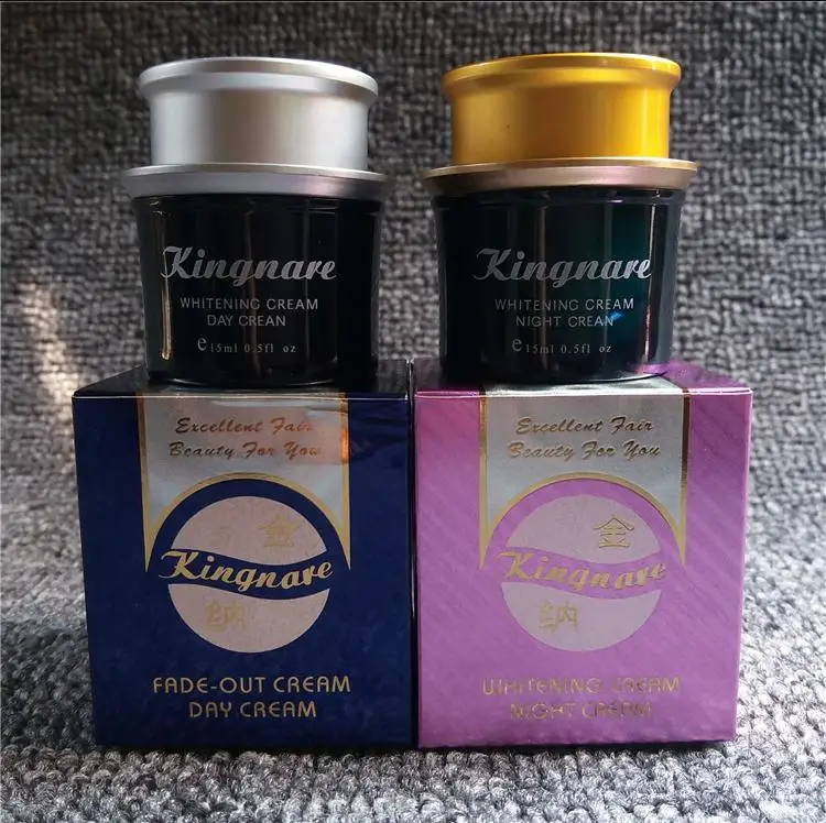 100% Kingnare набор отбеливающих кремов для удаления темной кожи (дневной крем + ночной