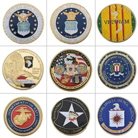 9pcs wr us gold plated coins collectibles america military challenge coin army commemorative coin collection small gift for men