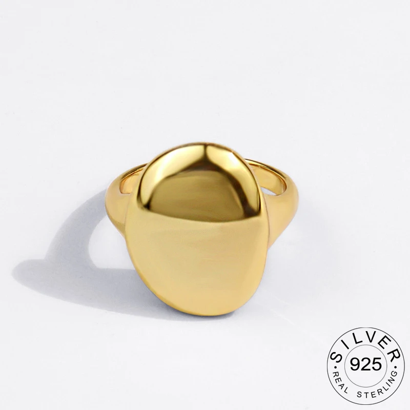 

925 пробы серебро любимой Регулировка размера Открытие Кольца для Для женщин круглый Форма ювелирные изделия Большой Регулируемый Античная ...