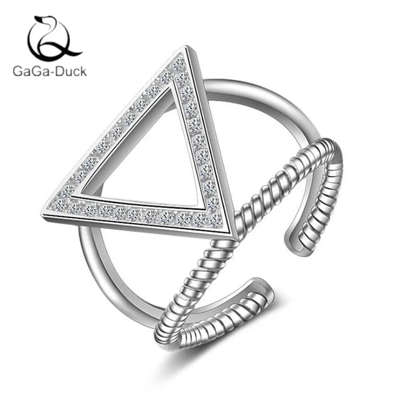 Новые модные ювелирные украшения из стерлингового серебра 925 пробы с треугольным