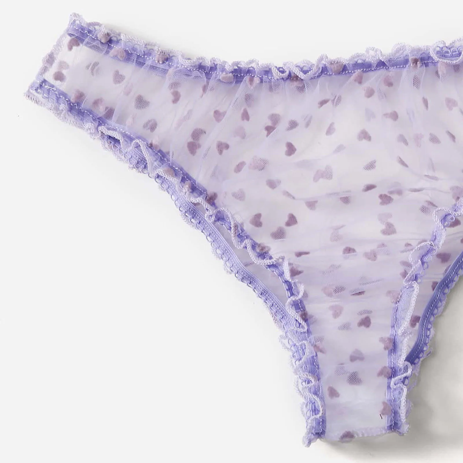 

Women Fashion Purple Transparent Floral Sexy Lingerie Set Sexy Pajamas