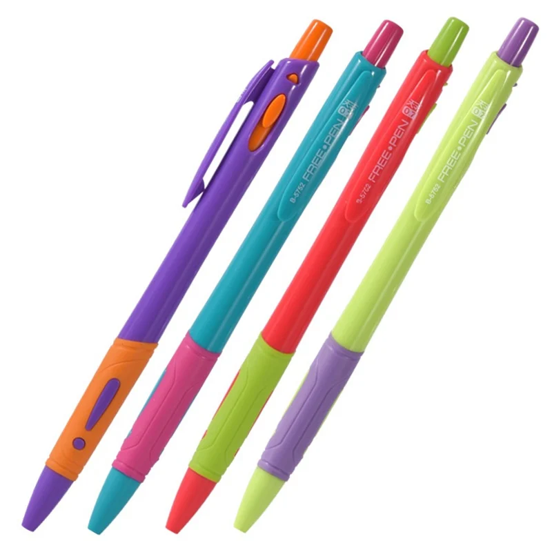 4 Pcs Easy Writing 0.7mm Ballpoint Pen Pack Blue Color Pens Free Signature Stationery School Supplies Material Escolar FB053 |