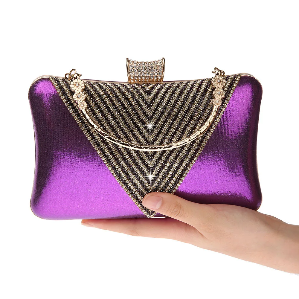 

Luxury Crystal Purses and Handbags Envelope Evening Clutch Crossbody BagsClassic Wedding Party Shoulder Bag for Women Diamond