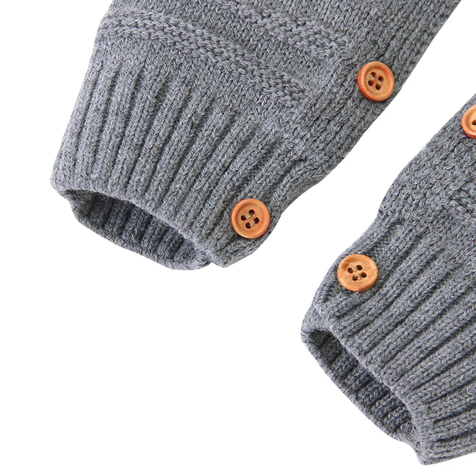 

Xmas Knitted Romper For Newborn Baby Boy Girl Santa Hat Long Sleeve Button Jumpsuit Winter Fall Cute Costume Clothes