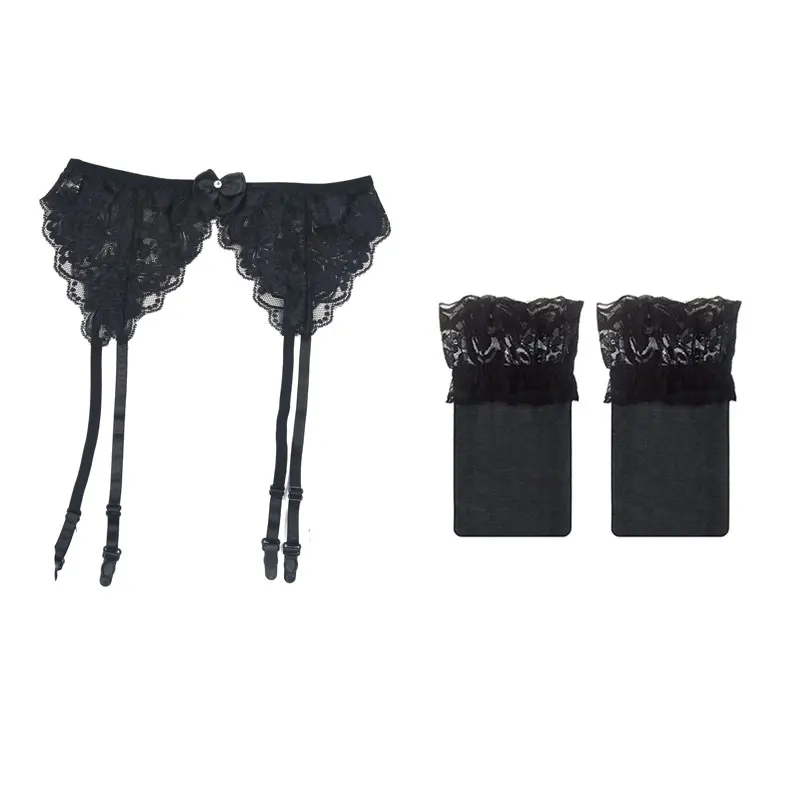 Комплект женского сексуального нижнего белья из 4 предметов кружевной