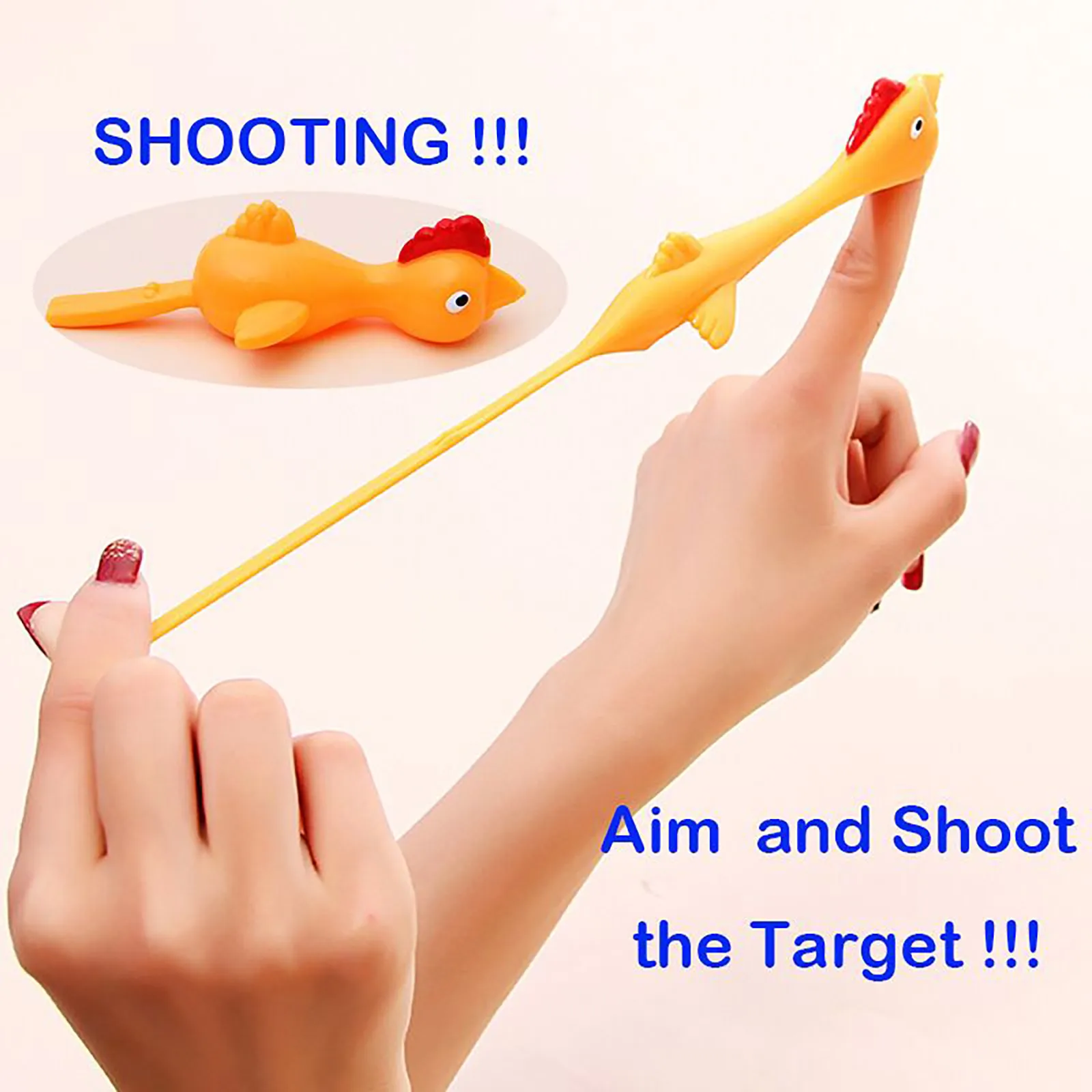 6 шт творческие выброса курица игрушки светильник резиновый палец шутки Досуг