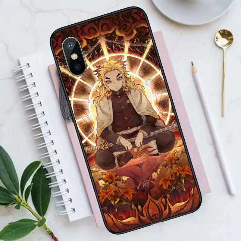 

Kyojuro Rengoku anime Demon Slayer Phone Case for iPhone 11 12 mini pro XS MAX 8 7 6 6S Plus X 5S SE 2020 XR Luxury shell funda