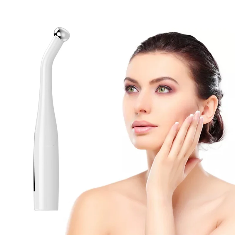 2 в 1 Электрический Вибрационный глаз уход за кожей лица массажер маленький