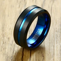 mens tungsten carbide ring for anniversary engagement wedding rings 8 mm bague femme women lovers jewelry ring