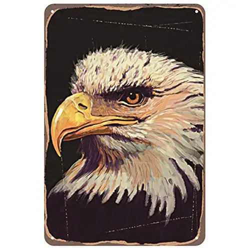 

Eagle Pattern Metal Tin Sign Vintage 8x12 Inches Tin Sign Nostalgic Decor Metal Signs Vintage Bar Decoration Metal Poster Pub Me