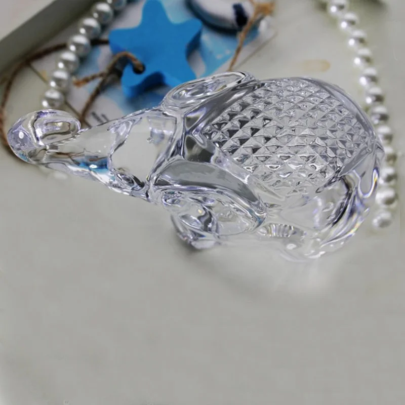 Прозрачная кристаллическая симпатичная стеклянная статуя с животным бумажным