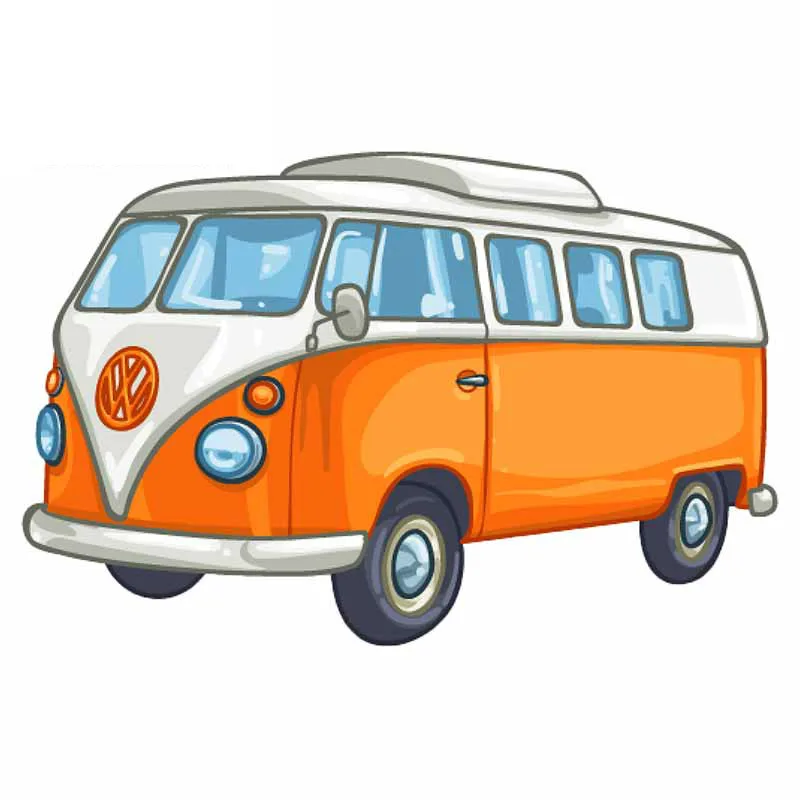 Мультяшные автомобильные наклейки в стиле хиппи автобус мир любовь древесный сток жизнь виниловые автомобильные аксессуары Стайлинг автомобиля Наклейка ПВХ 13 см * 12 см царапины