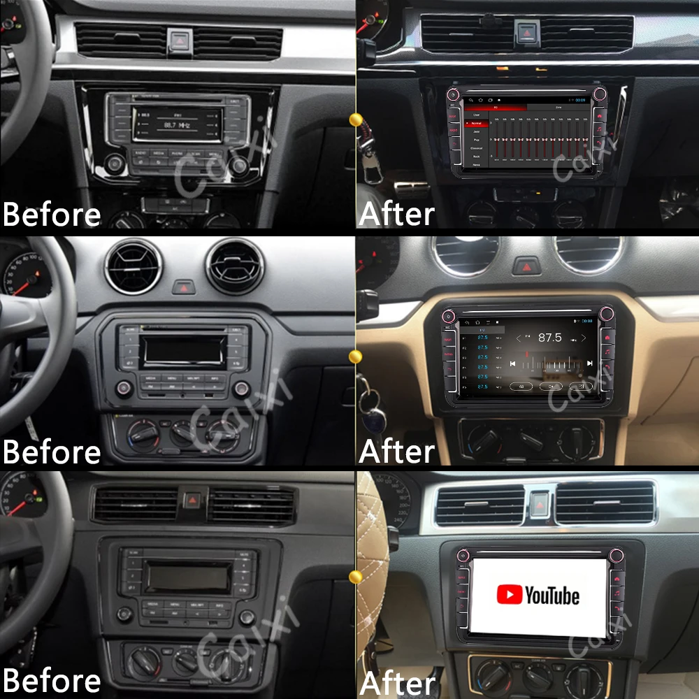 Магнитола CAIXI для Volkswagen Passat B7 B6 мультимедийный плеер на Android 10 с DVD GPS гольфа Touran Polo
