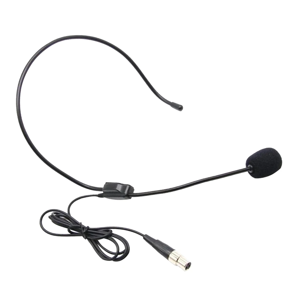 

Mini Headset Microphone TA3F Plug Audio XLR 3 Pins School Mall Waist Mounted Wireless Signal Transmitter Durable Head Wear