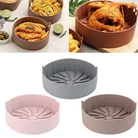 heat resistant multifunctional air fryer pot silicone home oven accessories bread fried chicken pizza basket baking tray